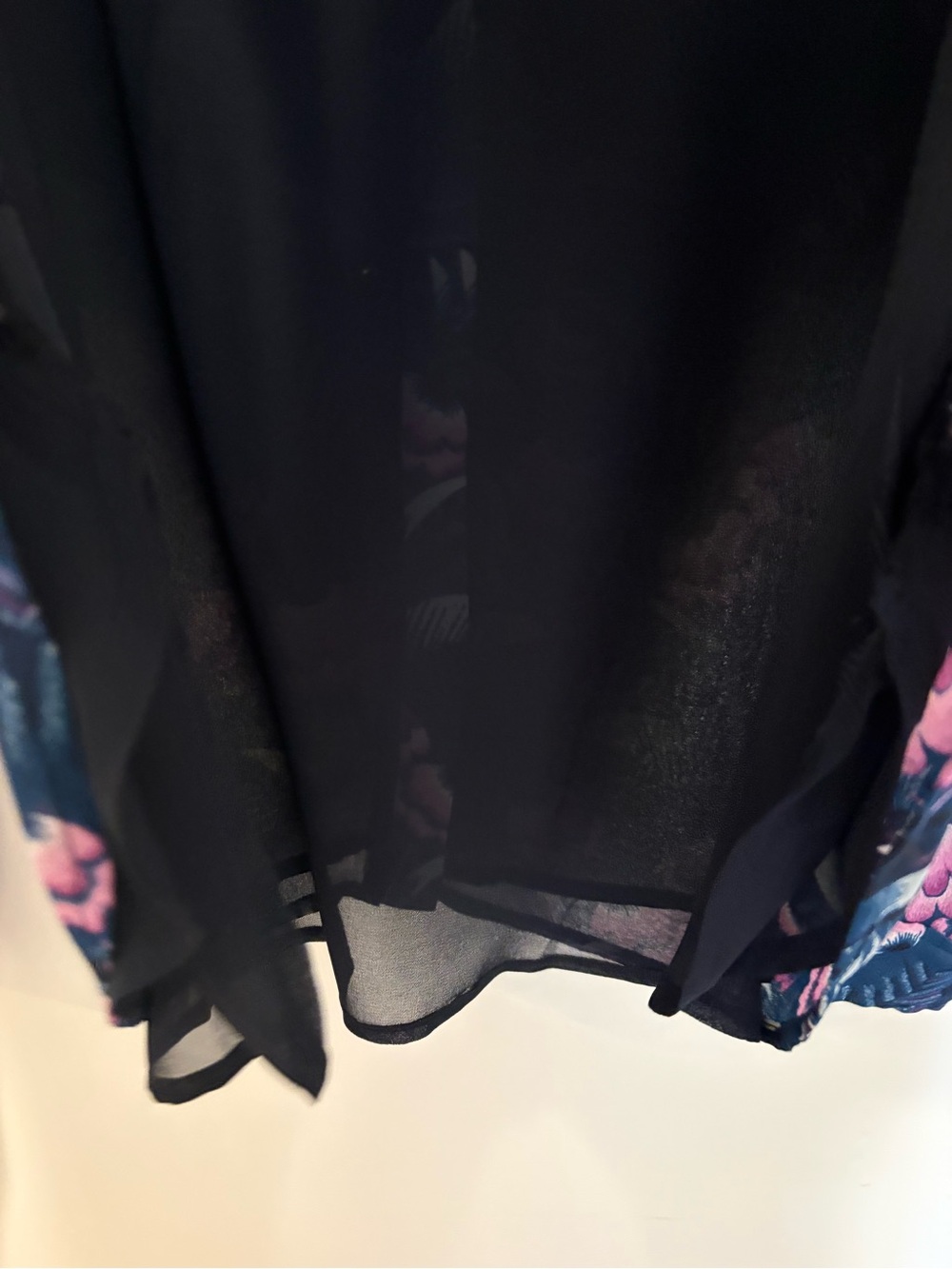 Floral Print Women's Blouse - Blue & Pink - Picture 6 of 6